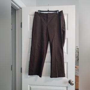 Classic Women's Dockers Brown Straight-Leg Pants 14 Petite Medium